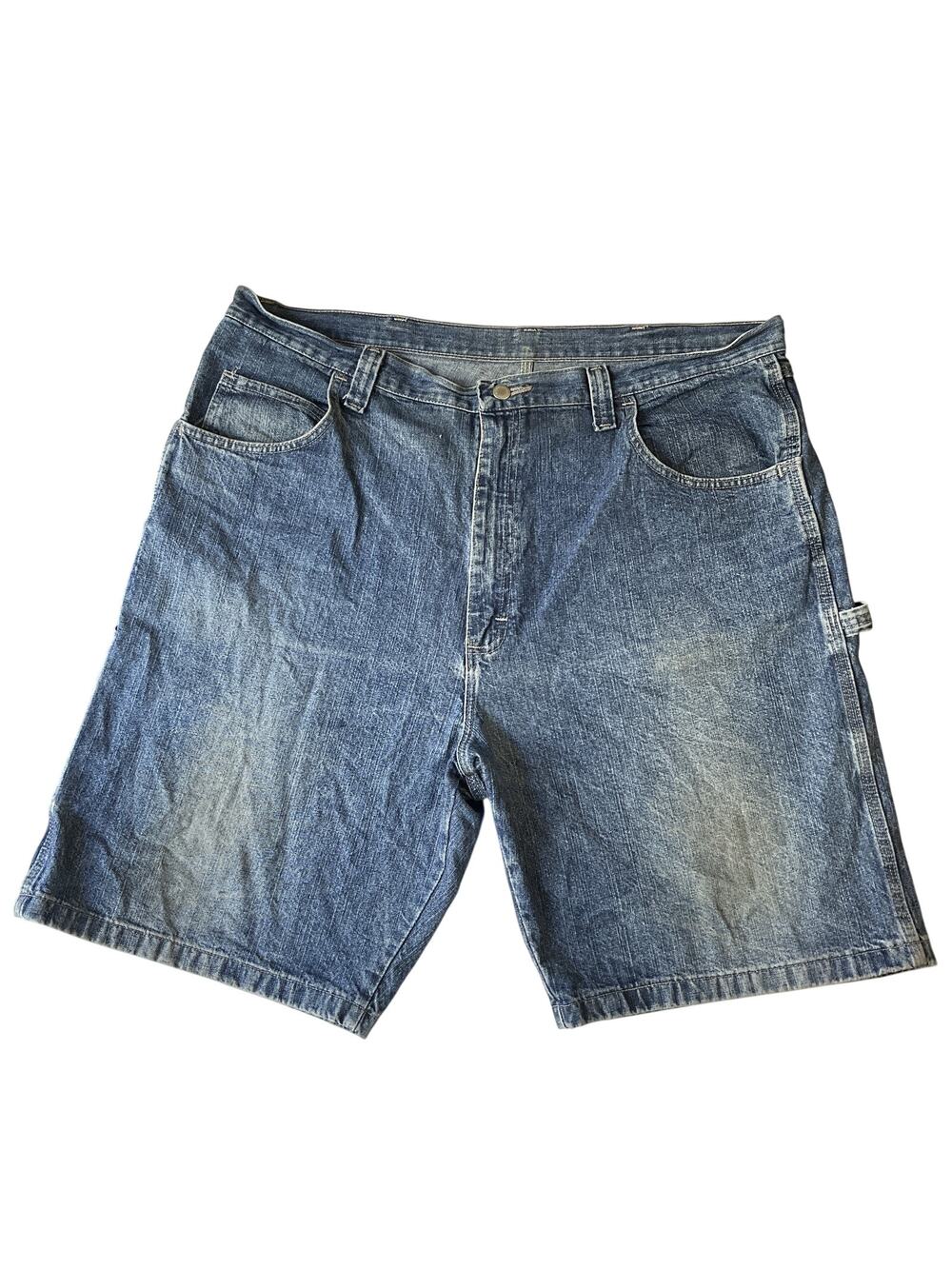 Wrangler Men Shorts 40 Blue Denim Carpenter Button 10” Inseam 40” Waist Bermuda